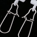 50pcs High Strength Fishing Sinker Slide with Stainless Steel Snap Tackle S