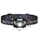 Mini Rechargeable LED Headlamp Body Motion Sensor Headlight Camping Flashli