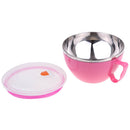 Insulated Food Container Thermal Round Bowl Lunch Dinner Box Outdoor Pink