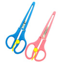 2Pcs Stainless Steel Tailoring Scissors Set & Protective Cover Blue & Pink
