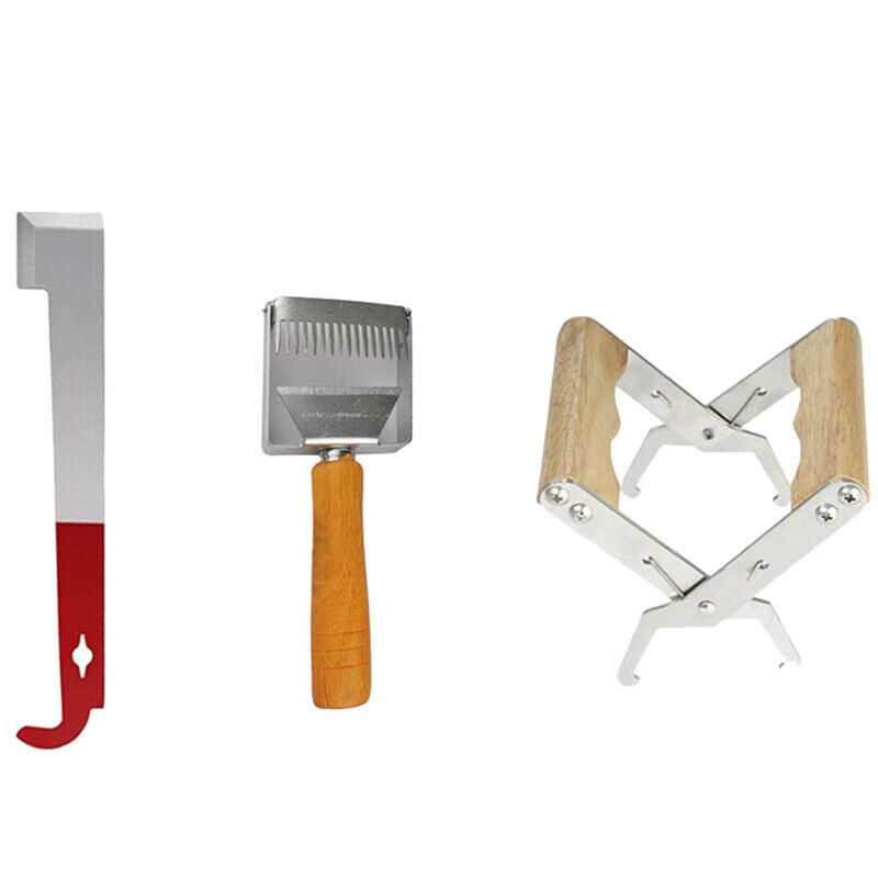 Beekeeping Supplies Set Of 3, Stainless Steel Beehive Tools Kit