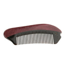 Handmade Purpleheart Buffalo Horn Fine Tooth Hair Beard Comb Massager Brush
