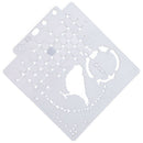 S82 Flower Spray Mold DIY Scrapbooking Stencil Cake Coffee Decorating Craft To3C