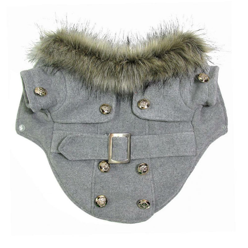 Dog Puppy Pet Warm Coat Thick Winter Puffer Jacket Clothes Apparel Gray XL