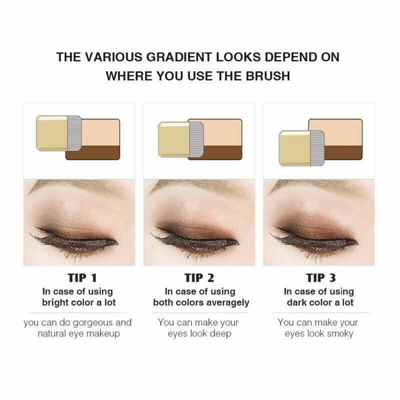 Menow Two-Tone Shimmer Gradient Eyeshadow Palette Waterproof Long Lasting M T2U6