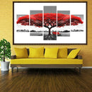 Red Tree 5D DIY Full Drill Diamond Painting 5-picture Combination Craft Kit