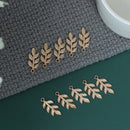 20pcs Zinc Alloy Golden Mini Leaves Charms Floating Drop Earrings JewSEAU