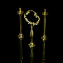 3 Tier Floral Cupcake Plate Cake Stand Fitting Handle (Golden)