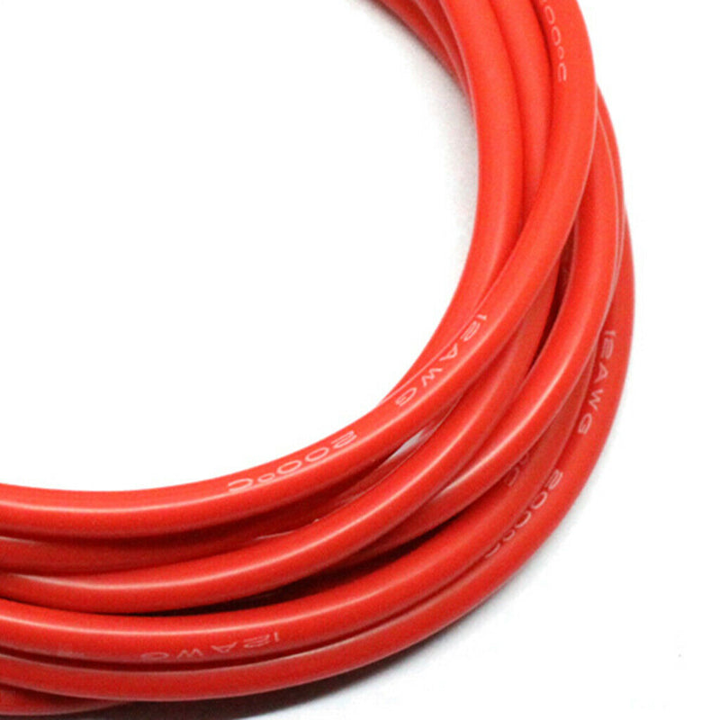 2 Roll 12AWG Super Flexible High Temperature Resistant Silicone Wire Cable