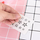 hollow solid black five-pointed star hollow waterproof temporary tattoo sticke3C