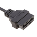 17 Pin OBD1 Male To OBD 2 II 16 Pin Female Socket