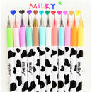 Wholesale 12pcs/lot Colorful Milky Cow Gel Pen Cute Pens Student Kids Best Gifts