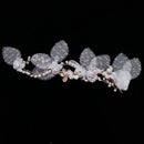 Stylish Pearls Flower Hair Clip Wedding Party Bridal Leaf Hair Accessories