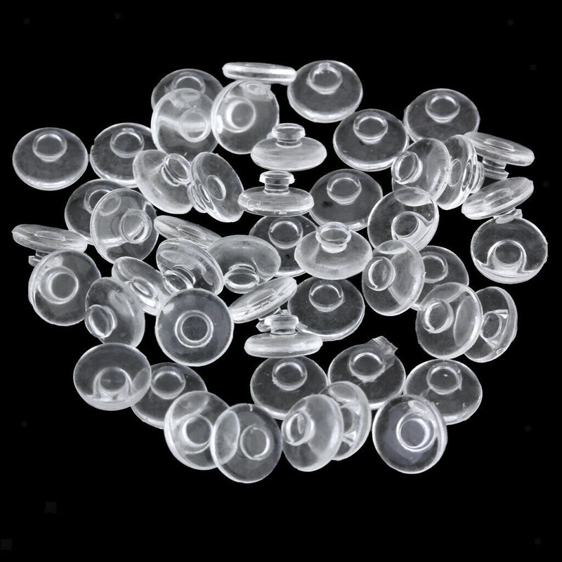 25 Pairs Round Silicone Eyeglass Push In Nose Pads