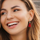 Christmas Drop Earrings Bell Elk Tassel Long Dangle Ear Jewelry (Style 4) A