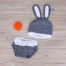 2pcs/Set Infant Baby Photography Props Clothes Rabbit Shaped Hat+Shorts