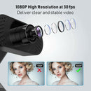 1080P HD Web Camera with Mic 2MP USB 2.0 Plug n Play Webcam for PC Laptop