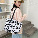 Milk Cow Print Women Shoulder Bags Ladies Large Capacity Handbag Daily Tote