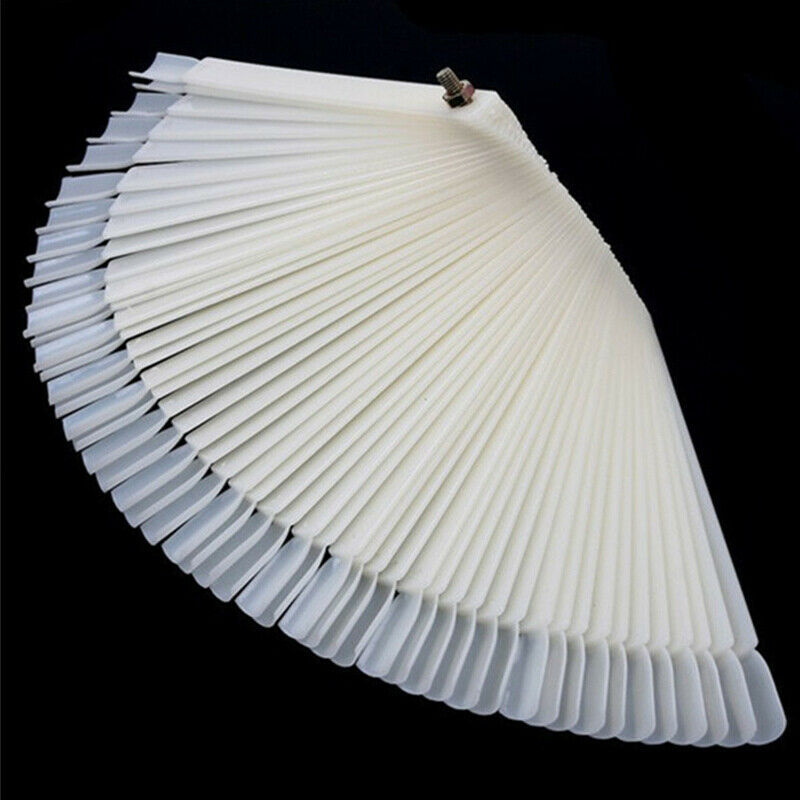 50pcs Nail Art Polish Gel Design Display Palette Color Chart Ring Handle Hot