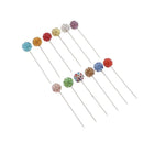 12 Pcs Round Rhinestone Dress Maker Pins DIY Sewing Quilting Accessories
