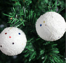 6X White Snowballs Ornaments Christmas Tree Hanging Holiday Party Home Decor JR