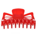 Plastic Red Spring Loaded 18 Teeth Barrette Hair Claw Clamp 4.5" Long for W A3F7