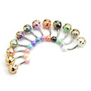 12Pcs/Set Curved Barbell Belly Button Ring Navel Bar Body Piercing Jewe ME