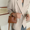 Fashion Solid Women Shoulder Handbag PU Totes Crossbody Bags (Light Brown)