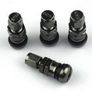 Auto Car Wheel Tire Valve Stem W/ Dust Cap Aluminum Alloy Gray 4Pieces