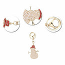 Snowman Keychain Pendant DIY Point Diamond Keychain Decorative Quality  EOX