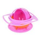 Novelty 360 Rotary Gyro Umbrella Spill-Proof Children Balance Bowl (Pink) A