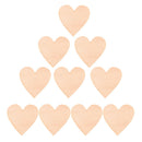 10pcs Unpainted Heart Wooden Shapes Embellishment Rustic Wedding Party Decor