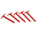 5Pcs/Pack 14.5cm Plastic Tent Peg Nail Tent Stakes for Outdoor Camping Red