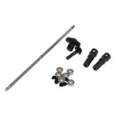 Black Metal Gear Bridge Rear Roller Axle for WPL 1/16 Military Truck Cars