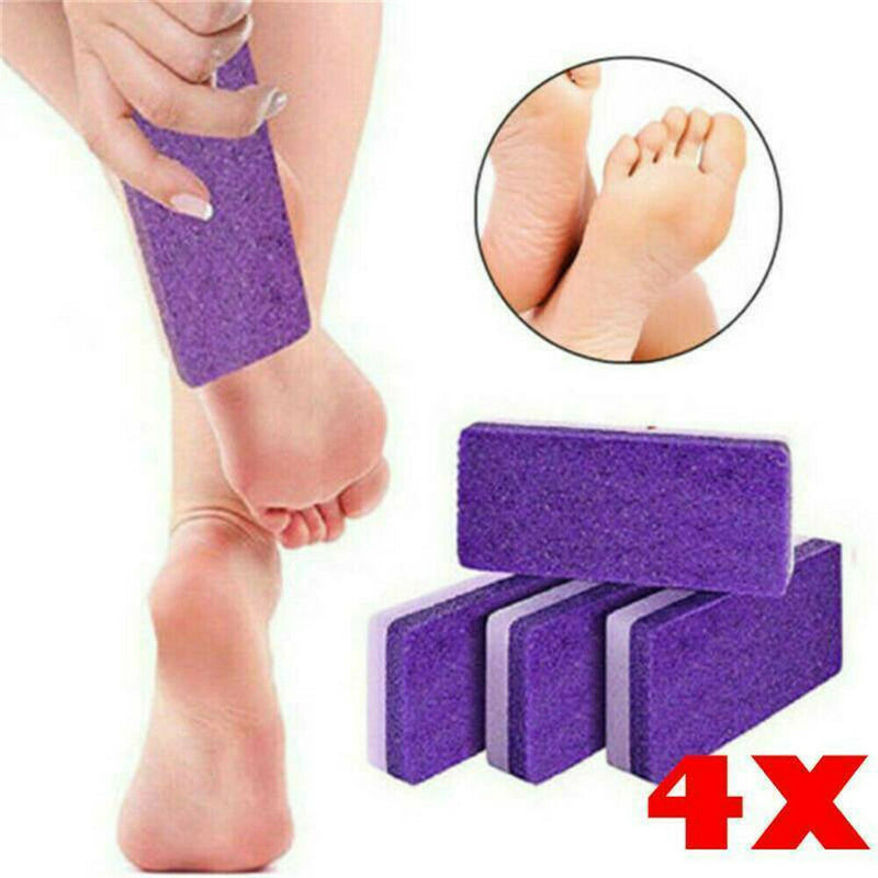 4x Foot Pumice Sponge Callus Exfoliate Stone Hard Skin Remove Pedicure Scrubber