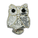 Owl Reversible Change color Sequins Sew On Patches For Clothes DIY CraftsME