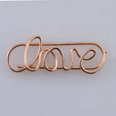 Love Paper Clips Metal Card File Note Clips for Office School Wedding Decor I2Z7