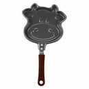 Kitchen Cow Head Design Black Frying Pancakes Pan J3M6