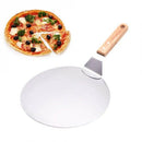 Stainless Steel Pizza Peel Shovel With Wooden Handle Cake Shovel Baking Too M9B7