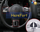 5pcs fit for VW Golf 6 POLO BORA Carbon fiber & chrome Steering Wheel Cover Trim