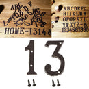 2pcs Iron Metal House Sign Door Number Name Plaque Street Address Plaque 1 3