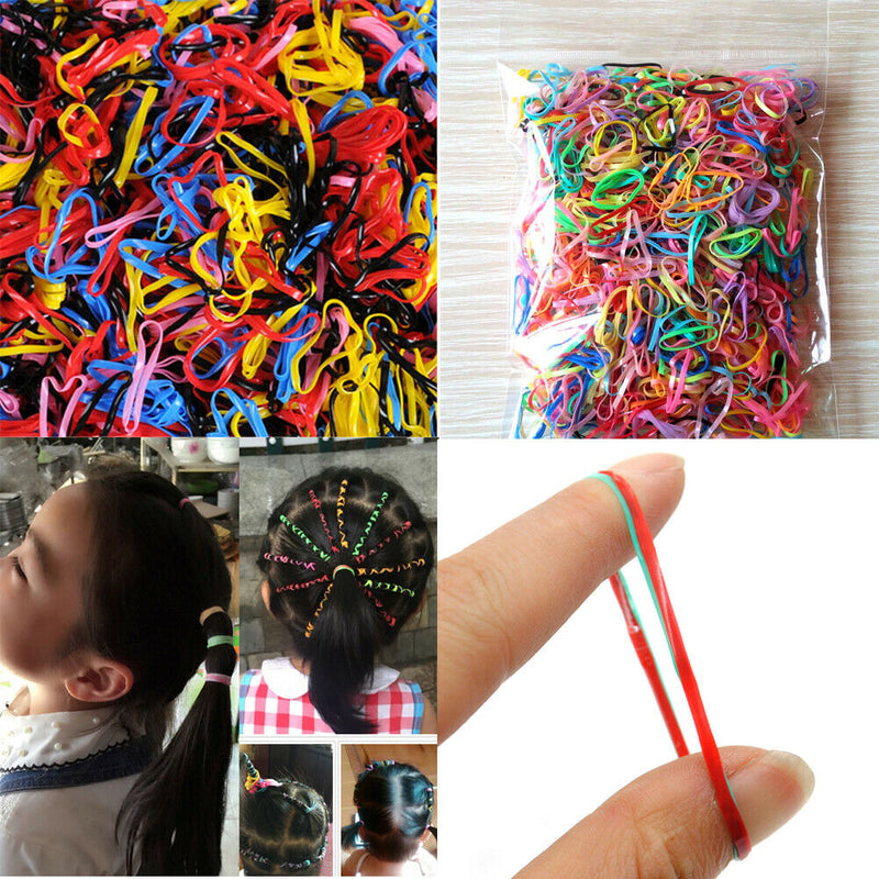 Mini Hair Bands for Child Baby TPU Hair Holders Rubber Bands Elastics 000-3000