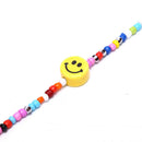 Boho Fashion Women Smile Face Bracelet Multicolor Bead Bangle Charm JewelryJR