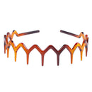 Headband Hair Comb Zigzag Band Notched Headband Woman Man Girl, One Size