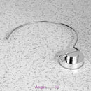 Ring Shape Stainless Steel Vacuum Suction Cup Bathroom Towel Shelf Bar Rack