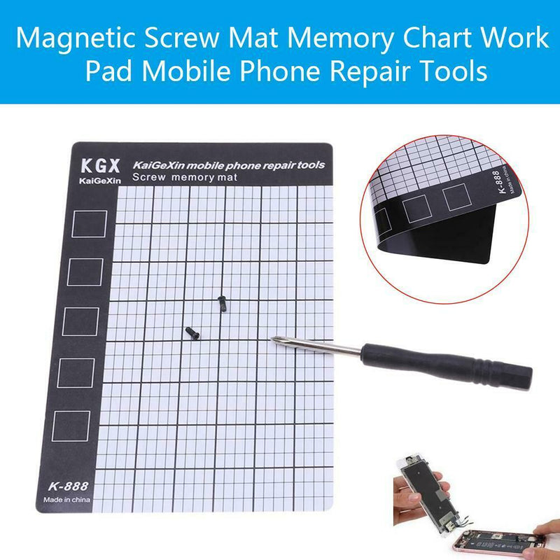 145x90mm Palm Size Smart Phone Tablet PC Repair Pad Magnetic Screw Mat