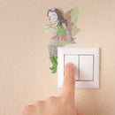 DIY Angel Diamond Painting Luminous Switch Stickers Bedroom Wall Decals