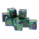 10pcs 6 Sided Dice D6 Polyhedral Dice for Dungeons and Dragons Table Games