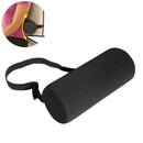 Travel Lumbar Roll Black For Car Seat Office Chairs Pillow Low Back Support Home