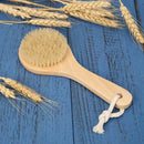 Soft Natural Bristle Wood Oval Body Bath Brush SPA Shower Massage Scrubber